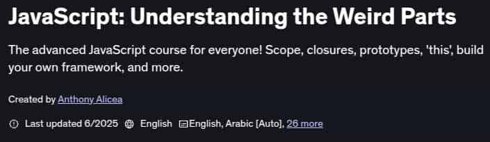 Pictures · JavaScript: Understanding the Weird Parts 2025-6