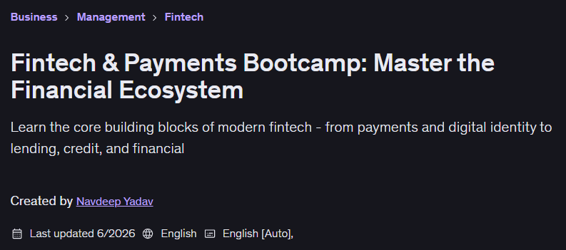 चित्र · Fintech & Payments Bootcamp: वित्तीय पारिस्थितिकी तंत्र का मास्टर 2025-9
