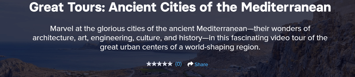 이미지 · The Great Courses Plus - 위대한 투어 : 지중해의 고대 도시 2025-4