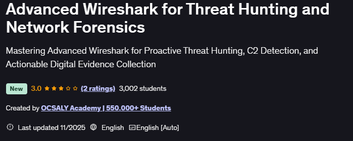 الصور · Wireshark المتقدمة للصيد والتهديدات 2025-11