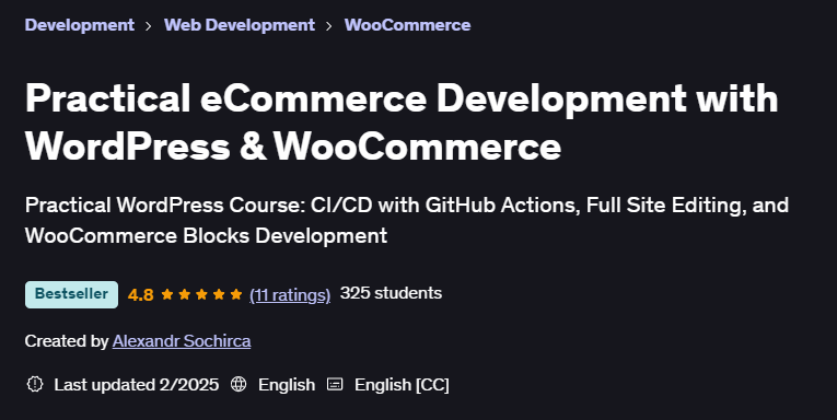 Pictures · Udemy — Practical eCommerce Development with WordPress & WooCommerce 2025-2