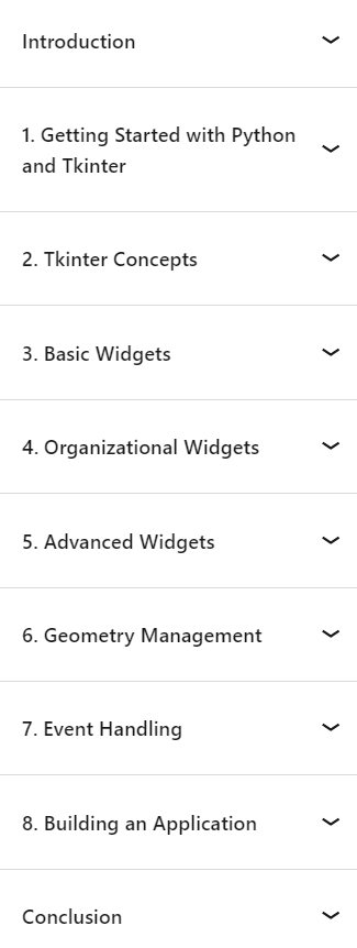 Course topics · LinkedIn — Python GUI Development with Tkinter 2022-10