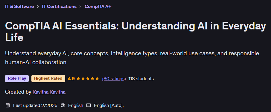 이미지 · CompTIA AI 원래 제목: Understanding AI 일상 생활에서 2026-2