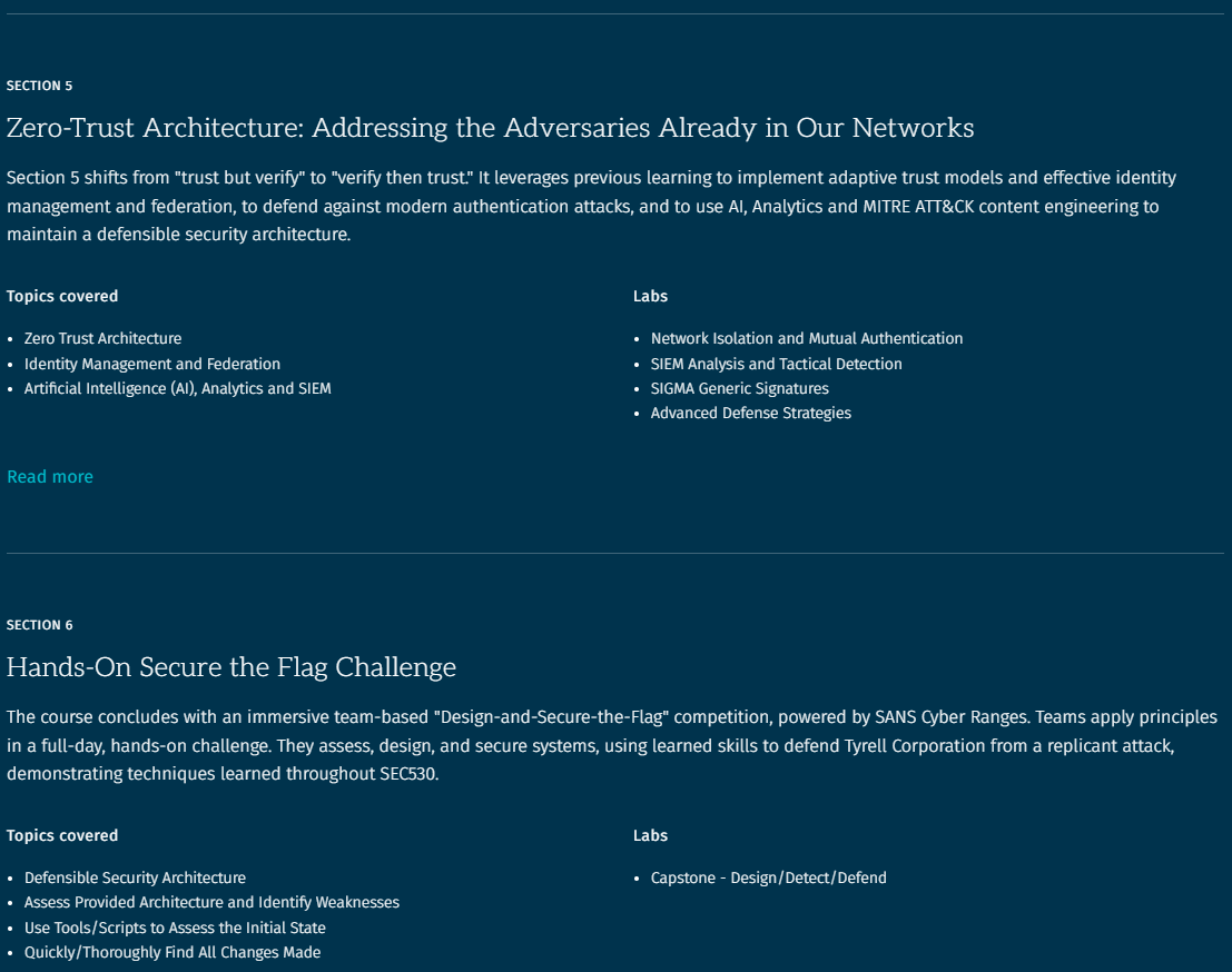 Pictures · SANS — SEC530 Defensible Security Architecture and Engineering 2025-6