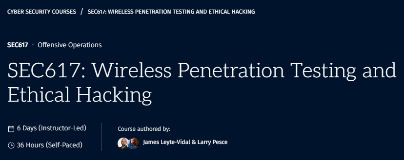 Pictures · SANS — SEC617: Wireless Penetration Testing and Ethical Hacking 2020-6