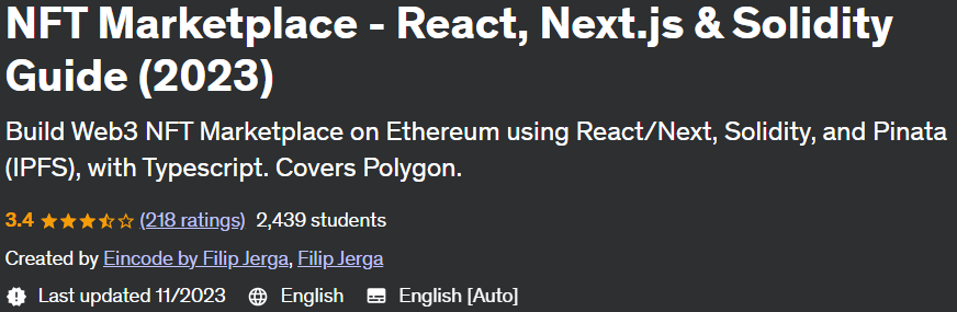 Pictures · Udemy — NFT Marketplace – React, Next.js & Solidity Guide (2023) 2023-4