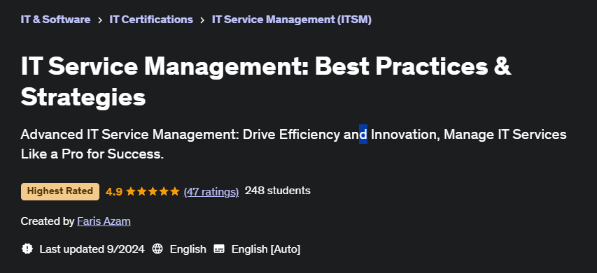 Pictures · Udemy — IT Service Management: Best Practices & Strategies 2024-9