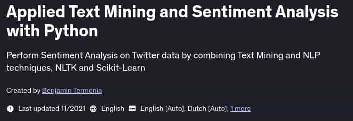 Pictures · Udemy — Applied Text Mining and Sentiment Analysis with Python 2021-11