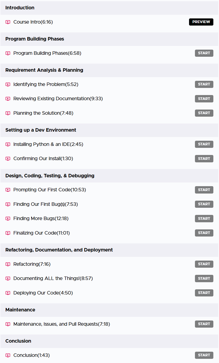 Course topics · TCM Security — Programming with AI 2024-9