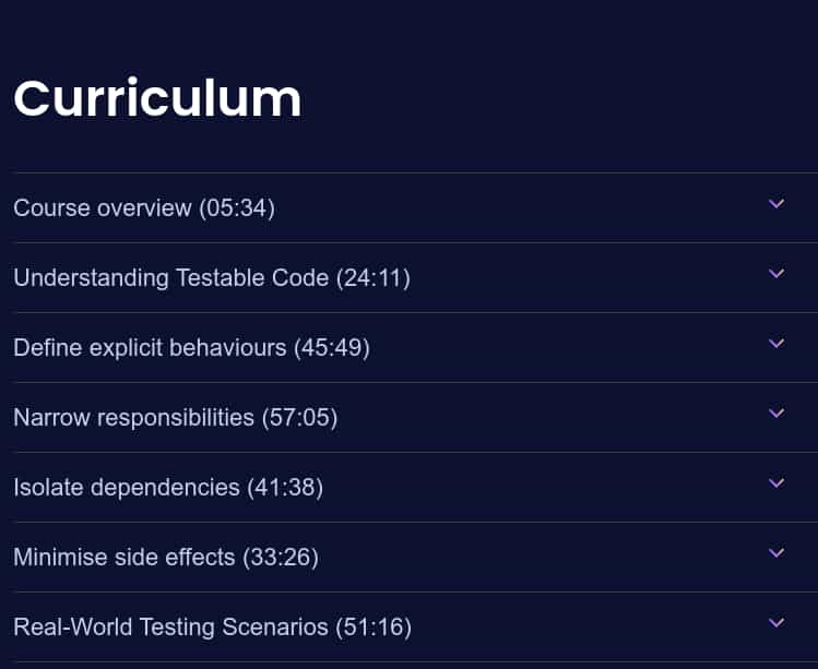 Sujets du cours · Dometrain - De zéro à héros : écrire un code testable C# 2025-4
