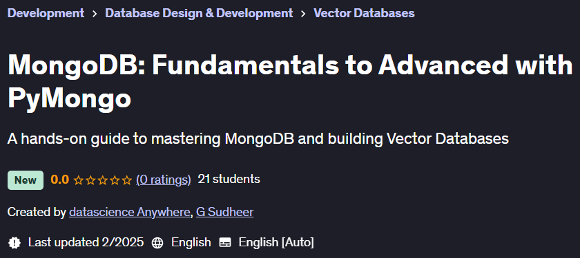 Pictures · Udemy — MongoDB: Fundamentals to Advanced with PyMongo 2025-1