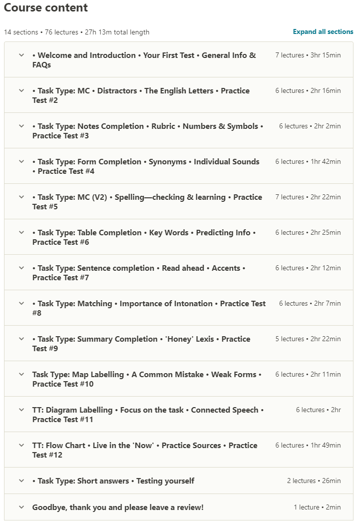 Course topics · IELTS Step-by-step | Mastering Listening 2020-9