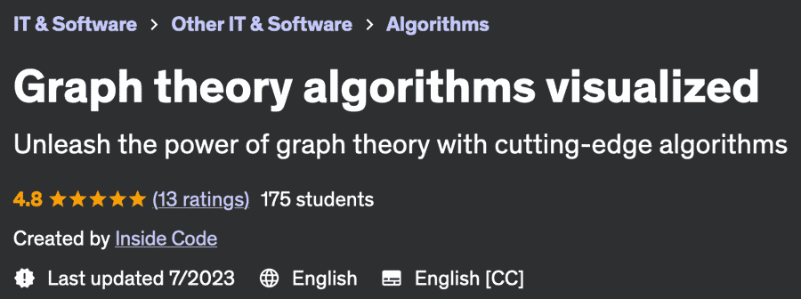 Pictures · Udemy — Graph theory algorithms visualized 2023-7