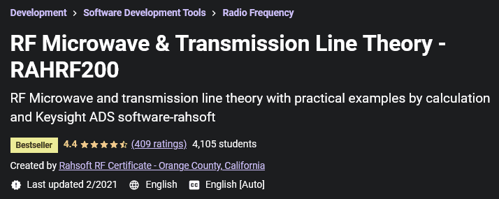 Pictures · Udemy — RF Microwave & Transmission Line Theory – RAHRF200 2021-2