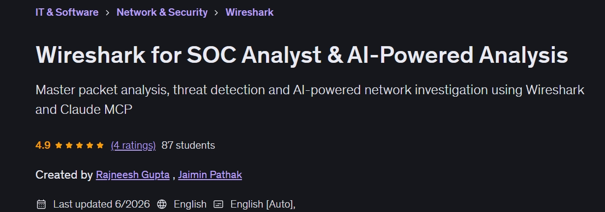 画像 · Wireshark for SOC アナリスト& AI強力な分析 2026-5