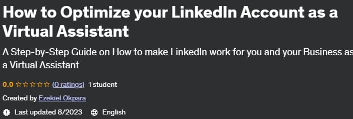 Pictures · Udemy — How to Optimize your LinkedIn Account as a Virtual Assistant 2023-8