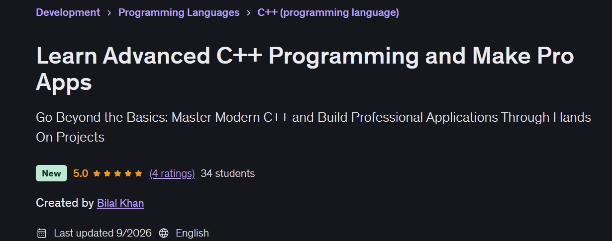 Pictures · Learn Advanced C++ Programming and Make Pro Apps 2026-9