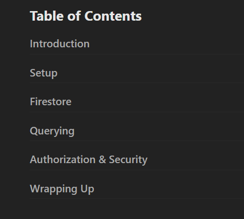 Course topics · Frontend Masters — Firebase Fundamentals 2022-8