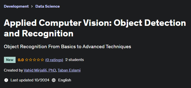 Pictures · Udemy — Applied Computer Vision: Object Detection and Recognition 2024-10