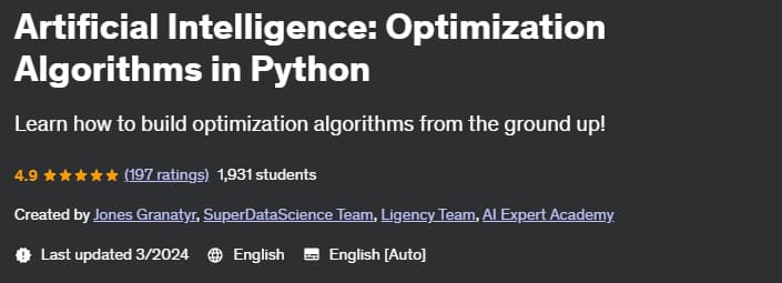 Pictures · Artificial Intelligence: Optimization Algorithms in Python 2020-11