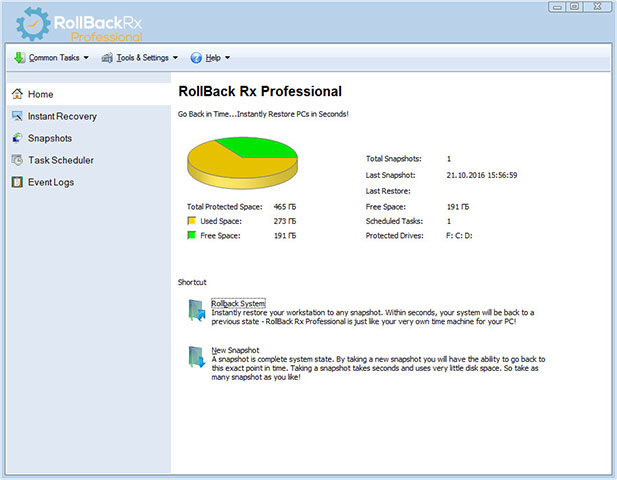 Bilder · Rollback Rx Pro 12.91.2712021843 / Server 4.9.2711286639