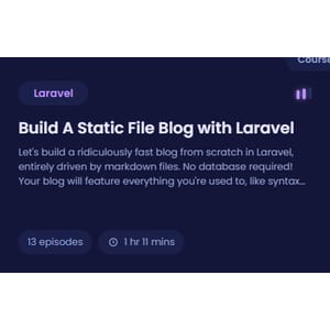 Codecourse — Build A Static File Blog with Laravel 2023-8
