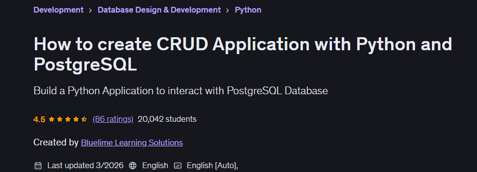 Pictures · How to create CRUD Application with Python and PostgreSQL 2026-3