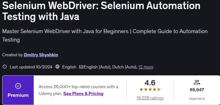 Pictures · Udemy — Selenium WebDriver: Selenium Automation Testing with Java 2024-10