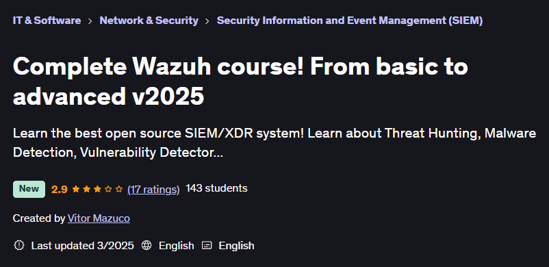 Imágenes · Curso completo de Wazuh! de básico a avanzado v2025 2025-3