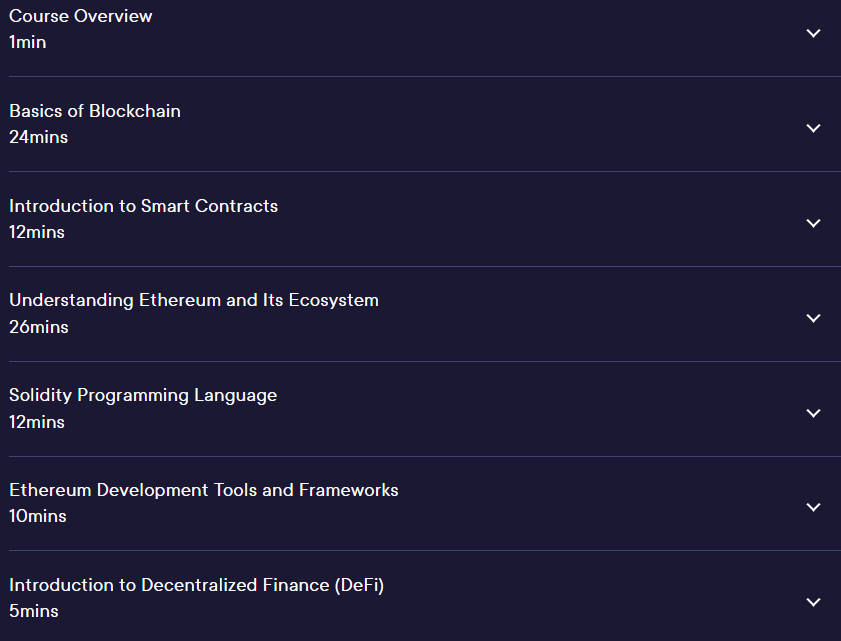 Course topics · Pluralsight — Web3 Fundamentals 2024-3