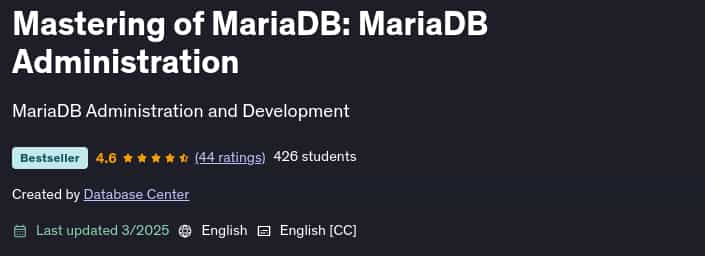 Pictures · Udemy — Mastering of MariaDB: MariaDB Administration 2025-3