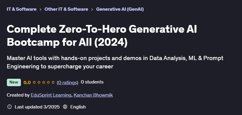 Pictures · Udemy — Complete Zero-To-Hero Generative AI Bootcamp for All (2024) 2025-4