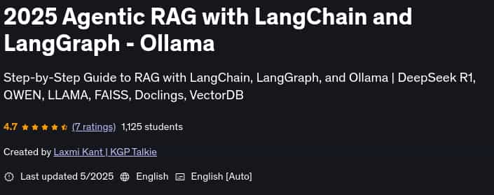 Pictures · Udemy — 2025 Agentic RAG with LangChain and LangGraph – Ollama 2025-5
