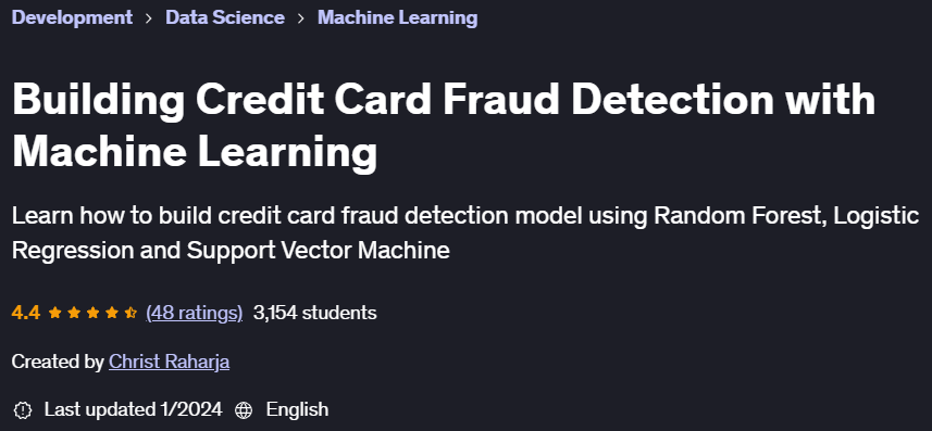 Pictures · Udemy — Building Credit Card Fraud Detection with Machine Learning 2024-1