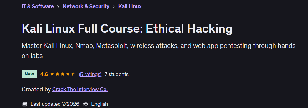 Изображения · Кали Linux Полный курс: Этический хакер 2026-7