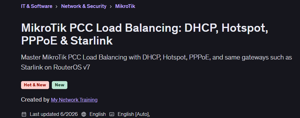 चित्र · MicroTik PCC लोड संतुलन: DHCP, Hotspot, PPPoE & Starlink 2026-6