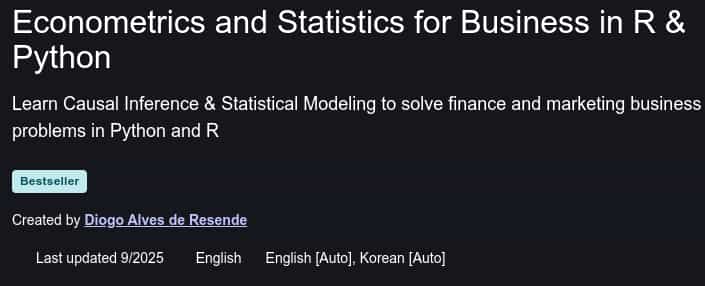 Pictures · Udemy — Econometrics and Statistics for Business in R & Python 2025-9