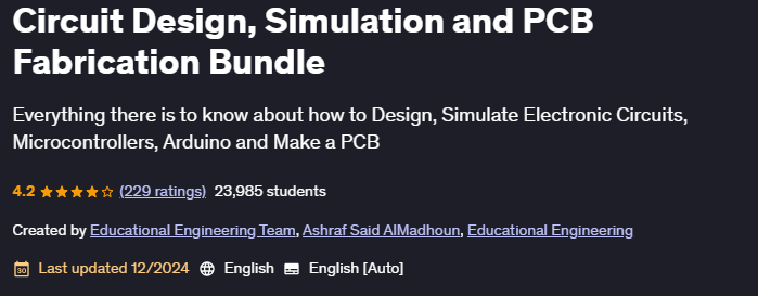 Pictures · Udemy — Circuit Design, Simulation and PCB Fabrication Bundle 2022-11