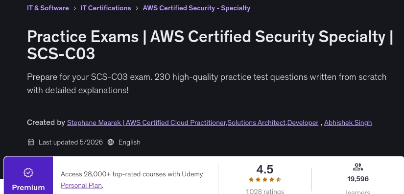 画像 · 実践試験 AWS 認定セキュリティスペシャリティ SCS-C03 2026-5