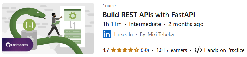 Pictures · LinkedIn — Build REST APIs with FastAPI 2024-12
