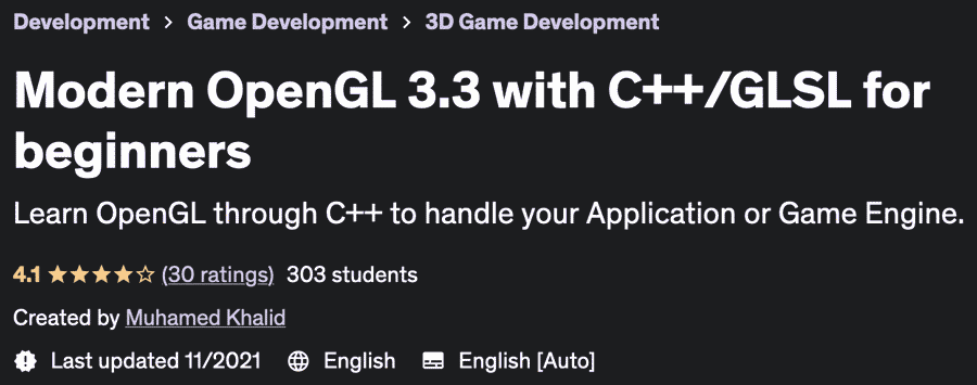 Pictures · Udemy — Modern OpenGL 3.3 with C++/GLSL for beginners 2021-8