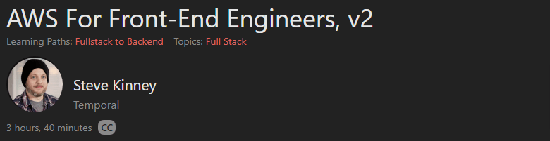 Pictures · Frontend Masters — AWS For Front-End Engineers, v2 2022-3