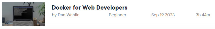 Pictures · Pluralsight — Docker for Web Developers 2023-9