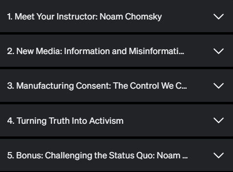 Course topics · MasterClass — Independent Thinking and Media’s Invisible Powers 2023-7