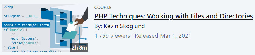 Pictures · PHP Techniques: Working with Files and Directories 2021-3