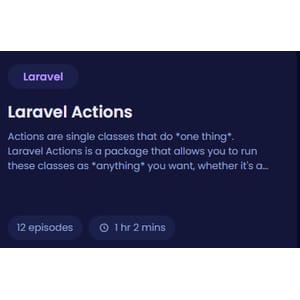 CodeCourse – Laravel Actions 2022-7