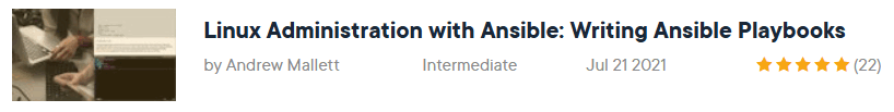 Pictures · Pluralsight — Linux Administration with Ansible: Writing Ansible Playbooks 2021-7