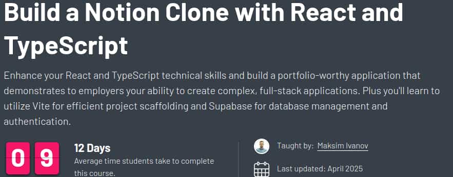 Pictures · ZerotoMastery — Build a Notion Clone with React and TypeScript 2025-4