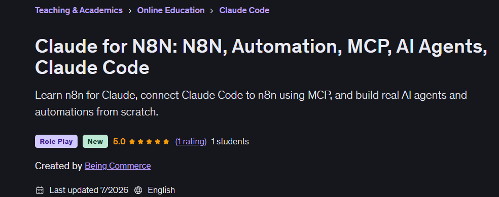 Images · Claude pour N8N : N8 N, Automation, MCP, AI Les agents, Claude Code 2026-7
