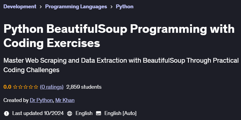 Pictures · Udemy — Udemuy – Python BeautifulSoup Programming with Coding Exercises 2024-10